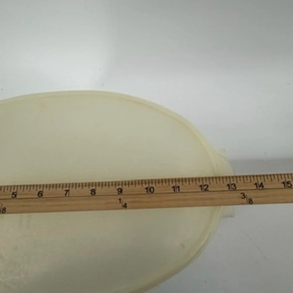 Vintage Tupperware Ham Keeper Oval Food Storage Container with Rack Almond 794
